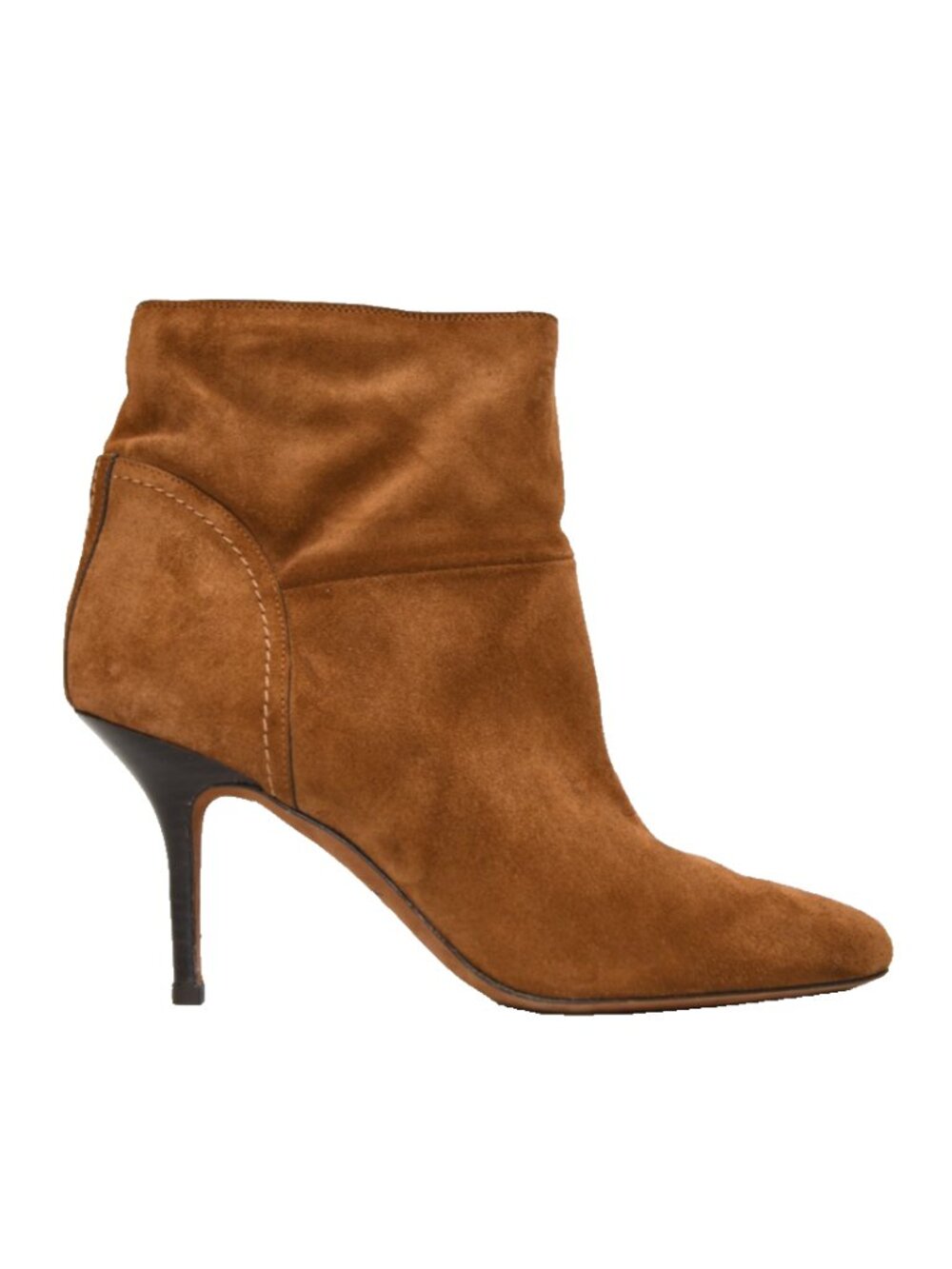 New! Polo Ralph Lauren 7.5 B Sueded Calfskin Bootie Cinnamon Brown DD82A